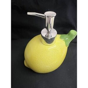 Ceramic Lemon Shaped Soap Dispenser- Lotion Dispenser for Kitchen or Bathroom Co